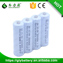 White Color 3000mAh AA ni-mh aa rechargeable battery